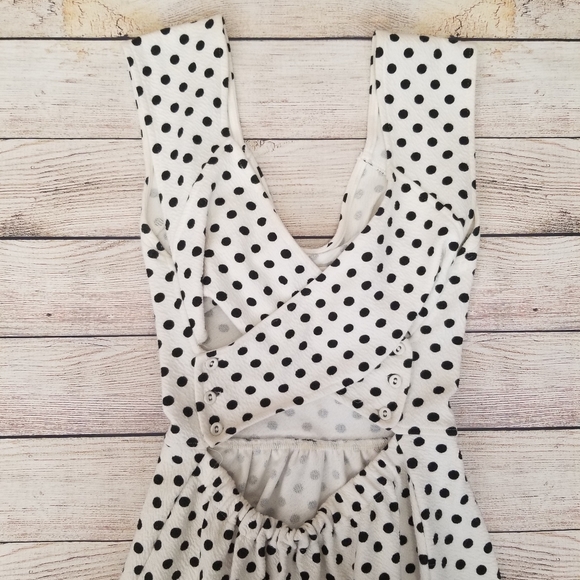 Anthropologie Postmark Black and White Polka Dot Dress - Picture 5 of 8
